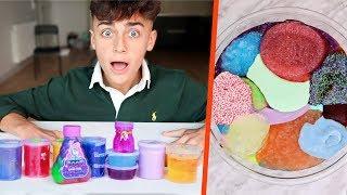 MIXING ALL MY STORE BOUGHT SLIME! SLIME SMOOTHIE! (SATISFYING SLIME)