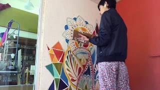 mandala wall painting