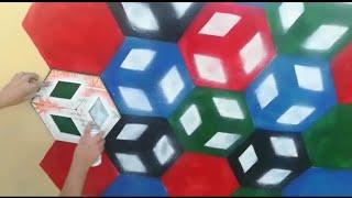 فكره جديدة لعمل ديكور المكعبات العجيبه 3D بطريقه سهله جداا!!! Learn to paint amazing 3D cubes easily