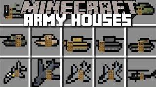 Minecraft ARMY HOUSE MOD / SPAWN MILITARY HOUSES AND LIVE IN THEM !! Minecraft