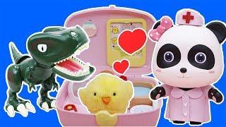Pet Care House Toys | Baby Panda Pretend Play Cooking | Play Doh | Baby Care | Baby Shark | ToyBus