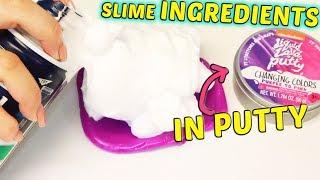 I PUT SLIME INGREDIENTS IN PUTTY AND MADE REAL SLIME! Slimeatory #528