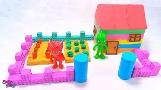 DIY How to Make House and Garden with Kinetic Sand , Mad Mattr and Pj Masks Toys