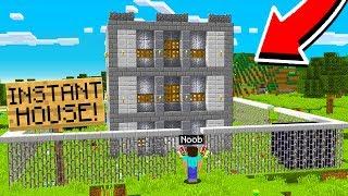 How to BUILD an INSTANT HOUSE in MINECRAFT!