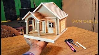 How To Make a Beautiful House from Cardboard & Popsicle Stick (BEAUTIFUL & EASY WAY)