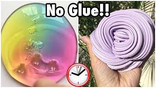5 Ways How To Make No Glue Slime!! ⏰ -UNDER 5 MINUTES!!-