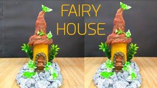How to make fairy House at home | waste bottle Craft | wine bottle craft
