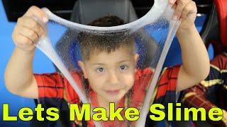 Lets make Slime out of Elmers Glue with Aedan (Only 2 ingredients needed)