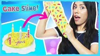 DIY CAKE SLIME! - Super Easy! How to Make Cake Slime!