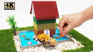 ASMR, DIY How To Make Garden House with Magnetic Balls, Slime | Magnet World 4K