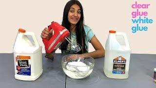 Making Slime with White Glue and Clear Glue Mixed