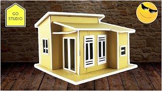 How To Make a Small Cardboard House - DIY CARDBOARD HOUSE EASY WAY and BEAUTIFUL