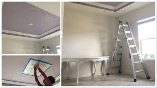 Decorate With Me | Home Office Makeover Series | How To Stencil A Ceiling
