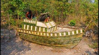 Build Boat House Using Bamboo