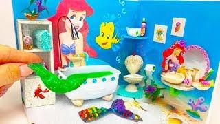 DIY Miniature Dollhouse Bathroom for Ariel ~ make a slime for the bath