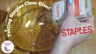 Testing out Staples Clear Glue to Make Slime! |SlimeESlimeByElise