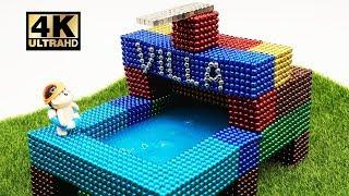 ASMR - How To Make House Villa and Pool with Magnetic Balls | Magnet World 4K