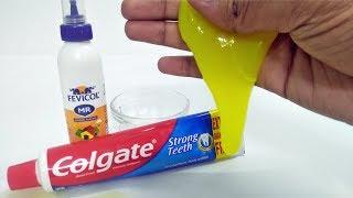 Amazing Toothpaste Life Hacks | How to Make Yellow Slime Wi Toothpaste & Fevicol | Satisfying Slime