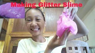 Making glitter slime|How to make glitter slime