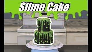 How To Make a SLIME Cake...With PITCH BLACK icing!!! | Frenchies Bakery
