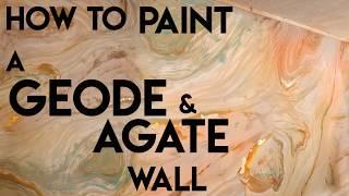 How to Paint a Geode and Agate Accent Wall for your studio. DIY Mural Decorative  Painting