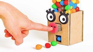 How to make GumBall Candy Dispenser Machine from Cardboard DIY at Home