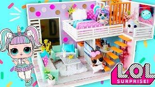 How to Make Miniature LOL SURPRISE Dollhouse Room ♥ Custom Unicorn House DIY