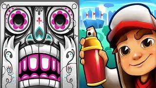 iGameMix????Subway Surfers ATLANTA Vs  Temple Run 2 Fullscreen☑️Montana Smith & E.Z*Gameplay Kid #44