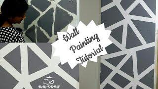 Geometric Wall Painting Tutorial Step by Step / DIY