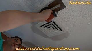 DIY Dry Scrape Popcorn Ceiling & Skim Coat -  Drywall Repair (Part 3)