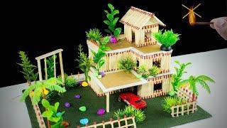 How to Make a Match House Not Fire at Home - DREAM HOUSE MANSION - ( Match stick house fire!)