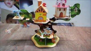 How to Make 3D Puzzle | 3D House Puzzle for kids | 3D forest house