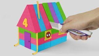 How to make Rainbow Kinetic Sand House | Kids Boom Boom