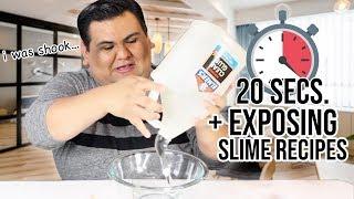 MAKING SLIME IN 20 SECONDS + EXPOSING MY RECIPES!!!