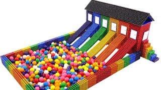 ASMR - How To Make Ball House with Magnetic Balls, Gummy Balls | Mr Balls