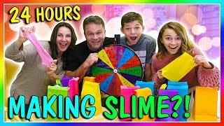 24 HOURS OF MAKING SLIME | OVERNIGHT CHALLENGE | We Are The Davises